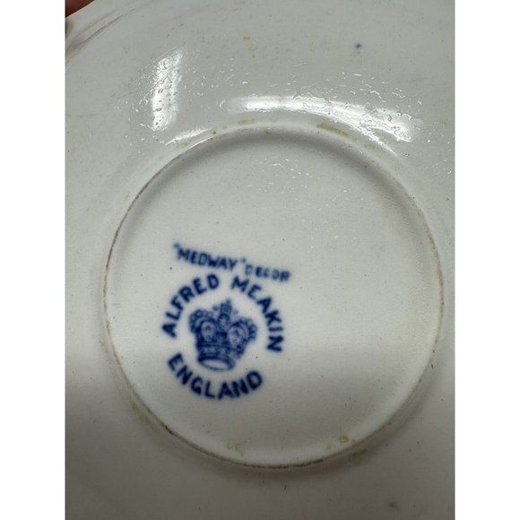 Vintage Albert Meakin England Midway Design Classic 5.75" Saucer Plate Blue - Picture 10 of 10